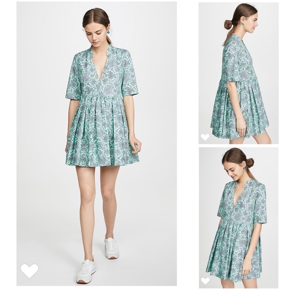 Baum Und Pferdgarten Dress Aubrie Empire Green Waist Mini Dress 34 S 4